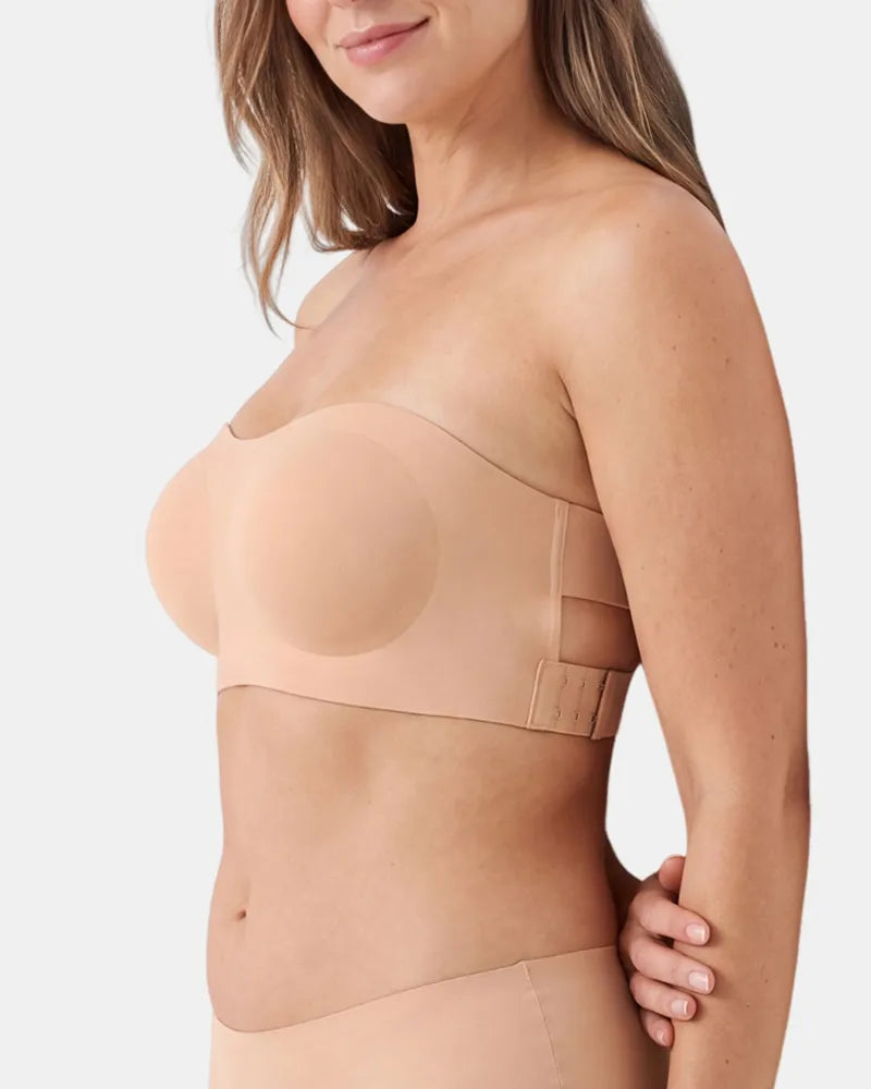 Anti Slip Crossover Seamless Strapless Bandeau Bra