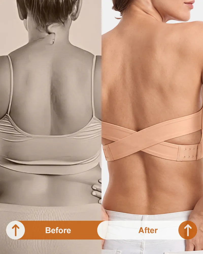 Anti Slip Crossover Seamless Strapless Bandeau Bra
