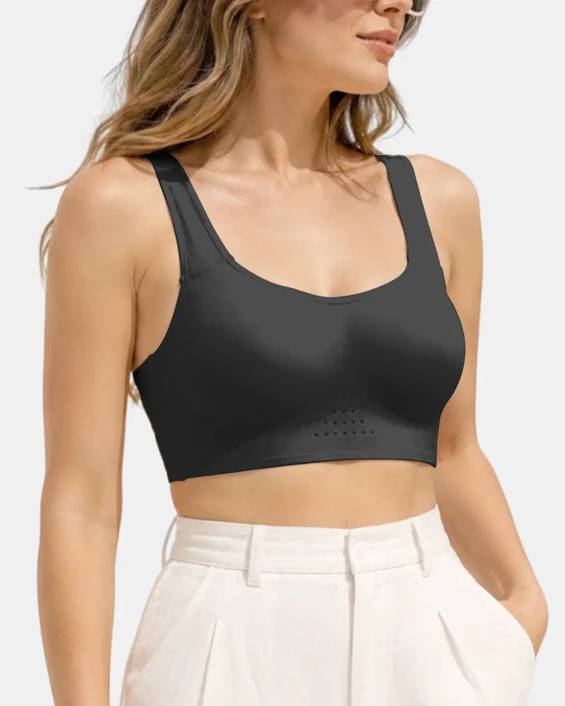 Breathable Seamless Full Coverage Bra with Cooling Airflow Vents