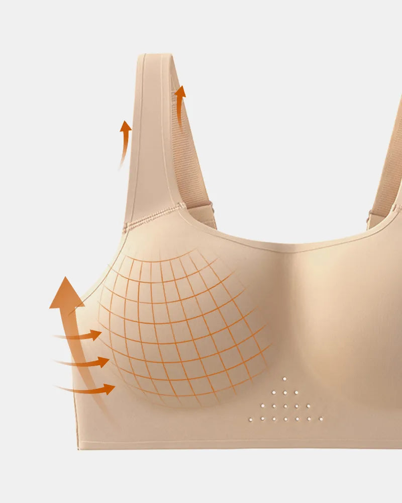 Breathable Seamless Full Coverage Bra with Cooling Airflow Vents