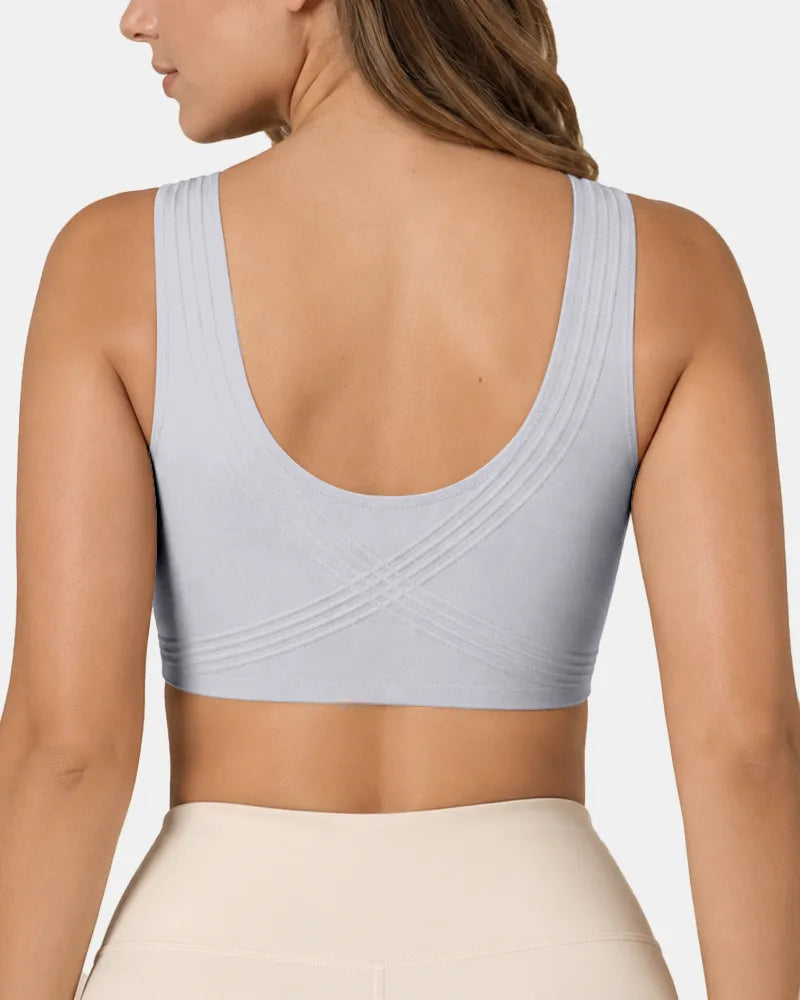 Front Zipper Jelly Bra with Back Smoothing