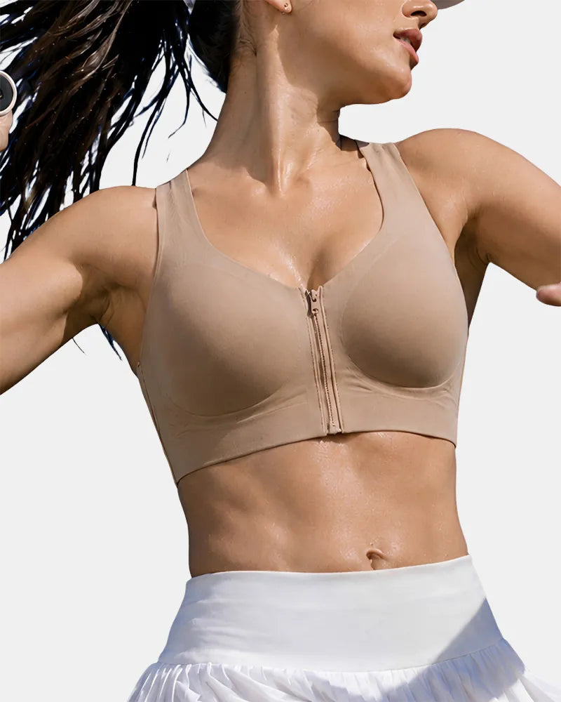 Front Zipper Jelly Bra with Back Smoothing