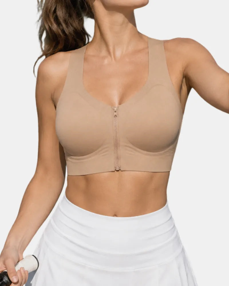 Front Zipper Jelly Bra with Back Smoothing