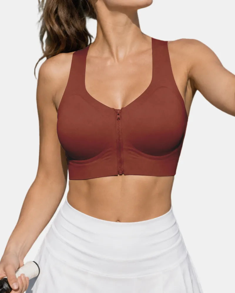 Front Zipper Jelly Bra with Back Smoothing