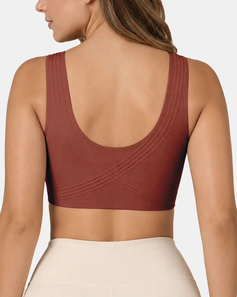 Front Zipper Jelly Bra with Back Smoothing