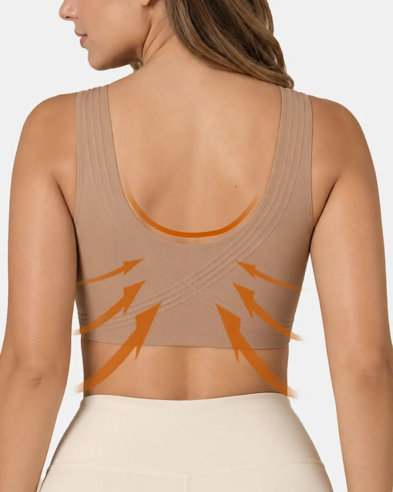Front Zipper Jelly Bra with Back Smoothing