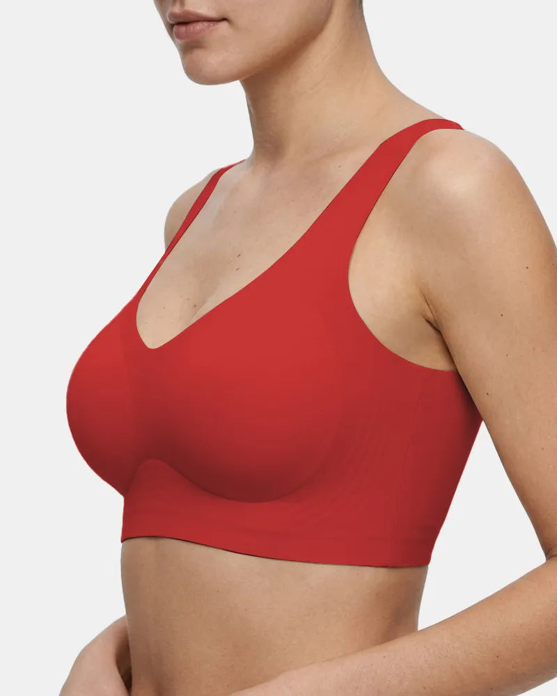 Women's Jelly T-Shirt Bra Wireless - Crimson - Soft Intention-1