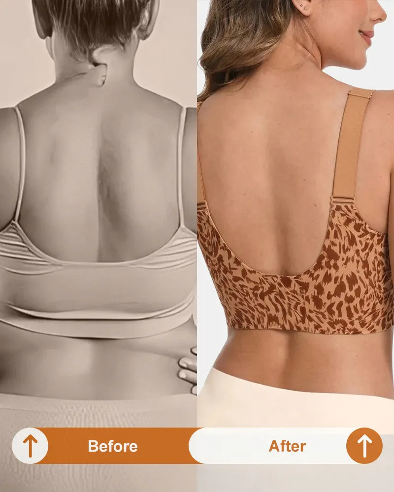 Women's Leopard Print Wireless Support Bra - Soft Intention-Details-8