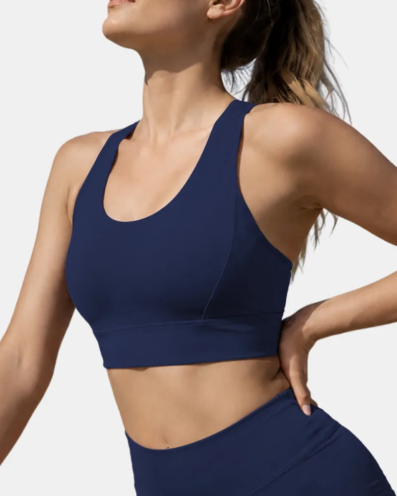 Mesh Sports Bra with Side Smoothing