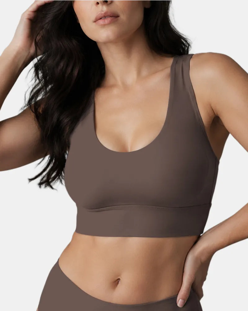 Mesh Sports Bra with Side Smoothing