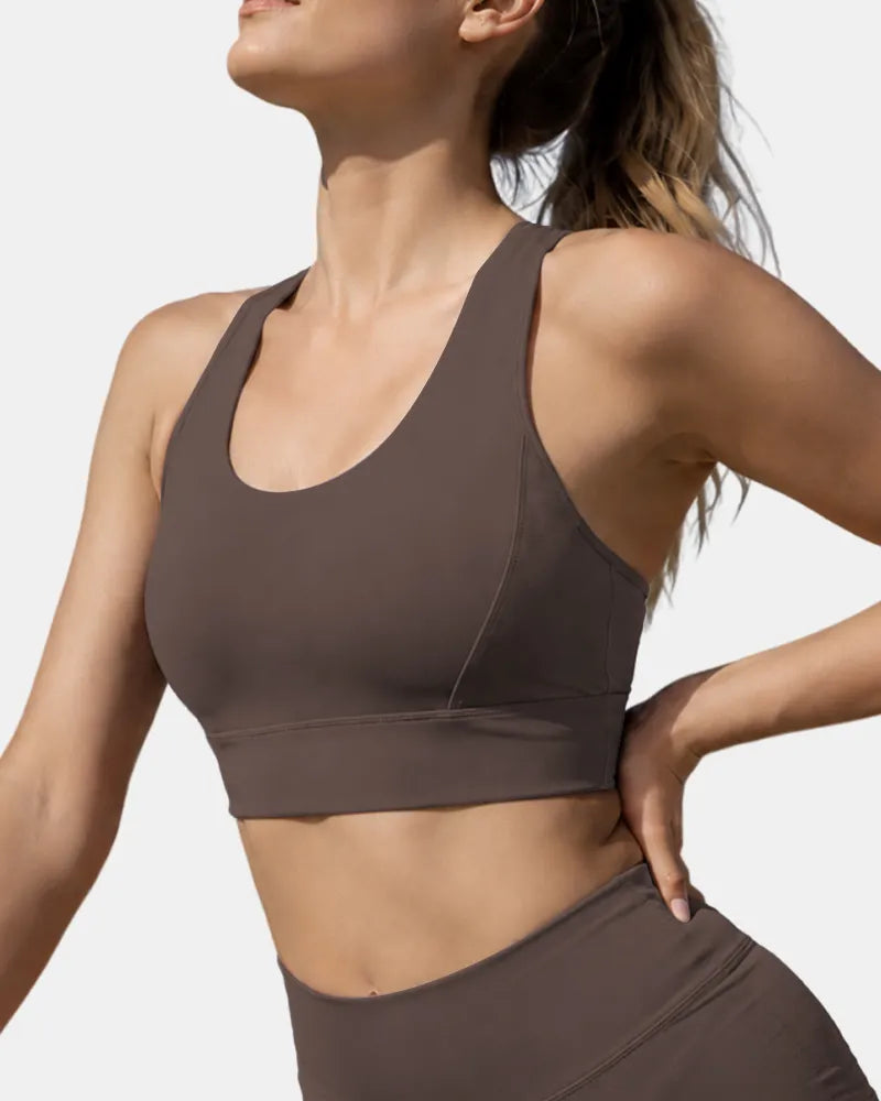 Mesh Sports Bra with Side Smoothing