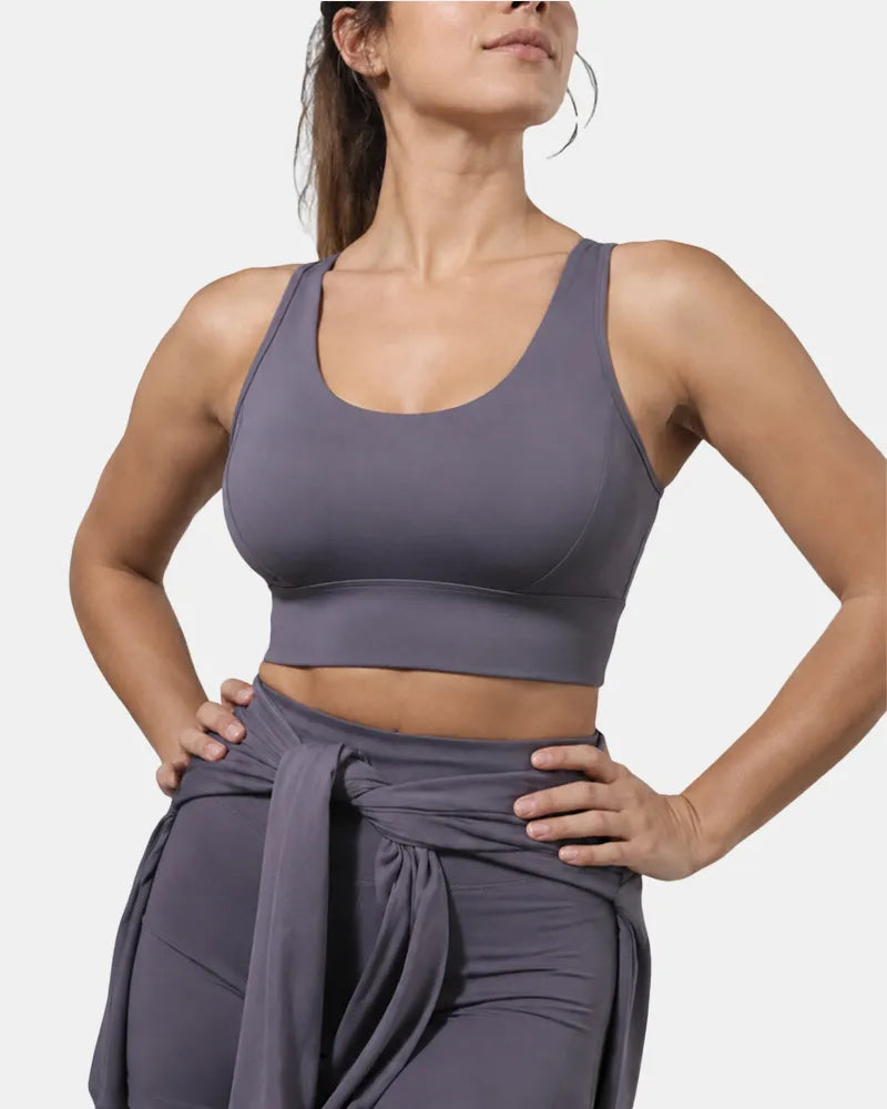 Mesh Sports Bra with Side Smoothing