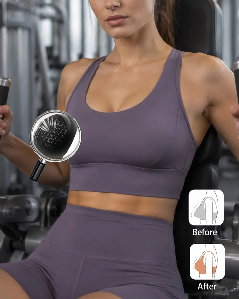 Mesh Sports Bra with Side Smoothing