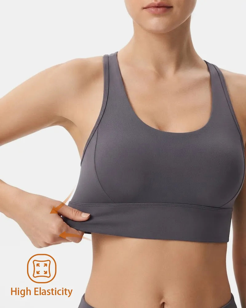 Mesh Sports Bra with Side Smoothing