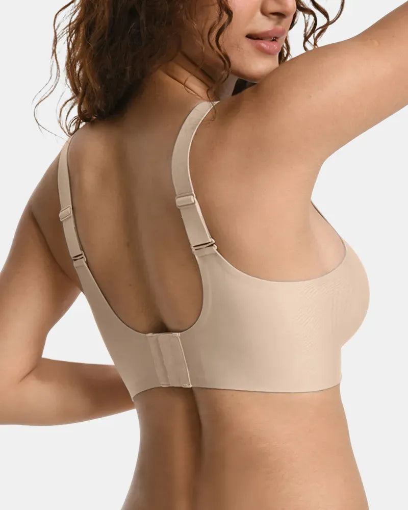 Women's Plus Size Seamless Wireless Mesh Bra - Beige - Soft Intention-3