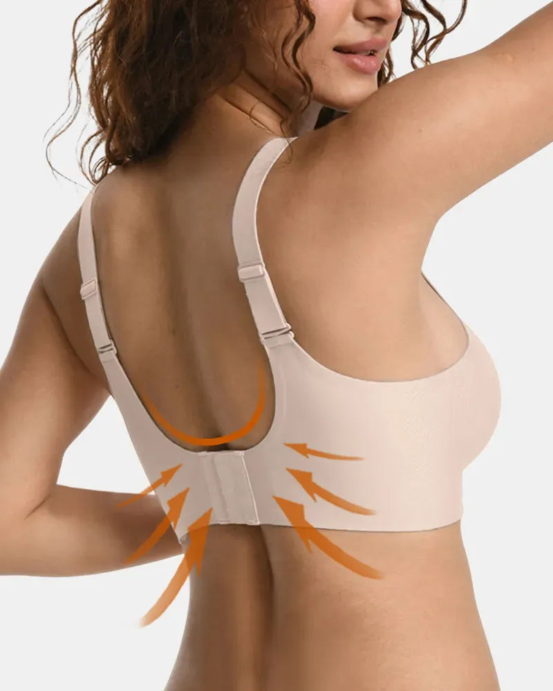 Women's Plus Size V-Neck Wireless Bra - Soft Intention-Details-4