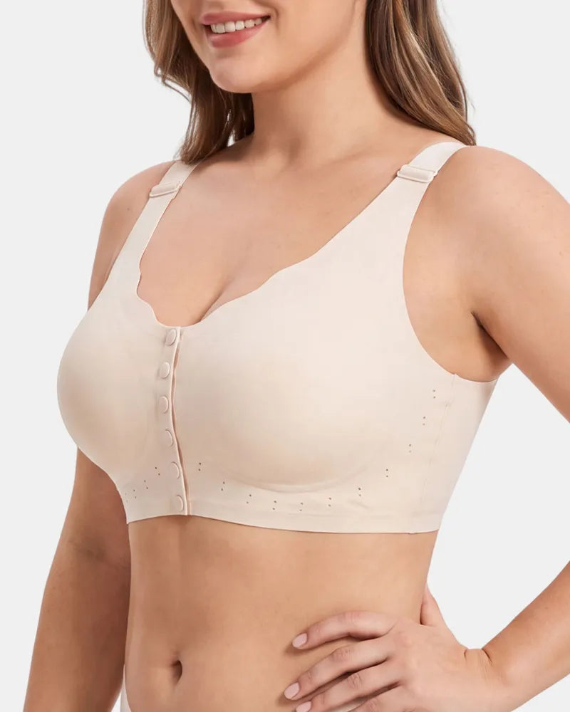 Plus Size Comfort Wireless Front-Close Bra