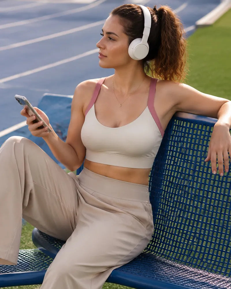 Cross Back Sports Bra with Side Smoothing
