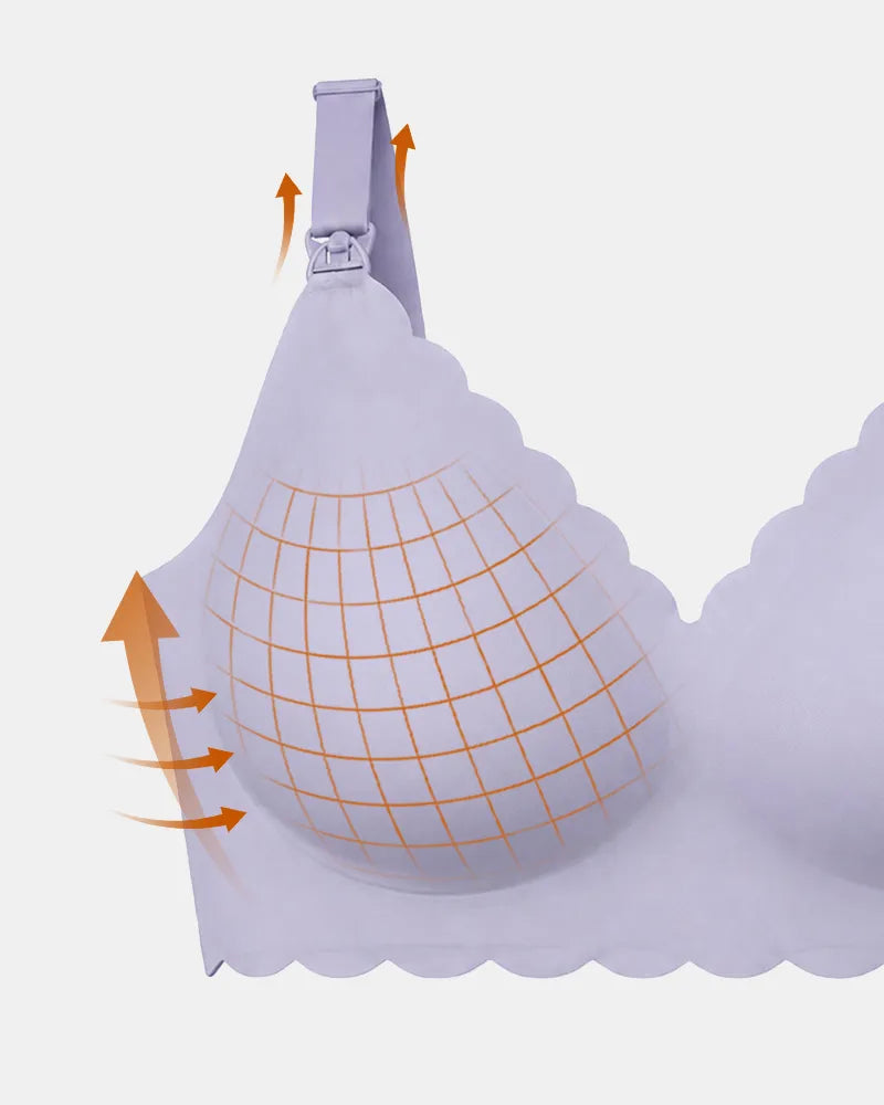 Scallop Nursing Bra with Effortless Pumping Support