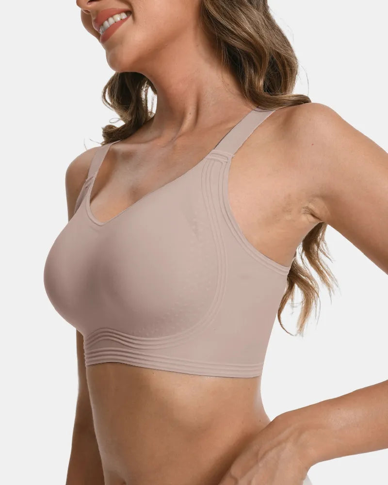 Women's Push Up Wireless Full Coverage Seamless Jelly Bra - Gray - Soft Intention-2