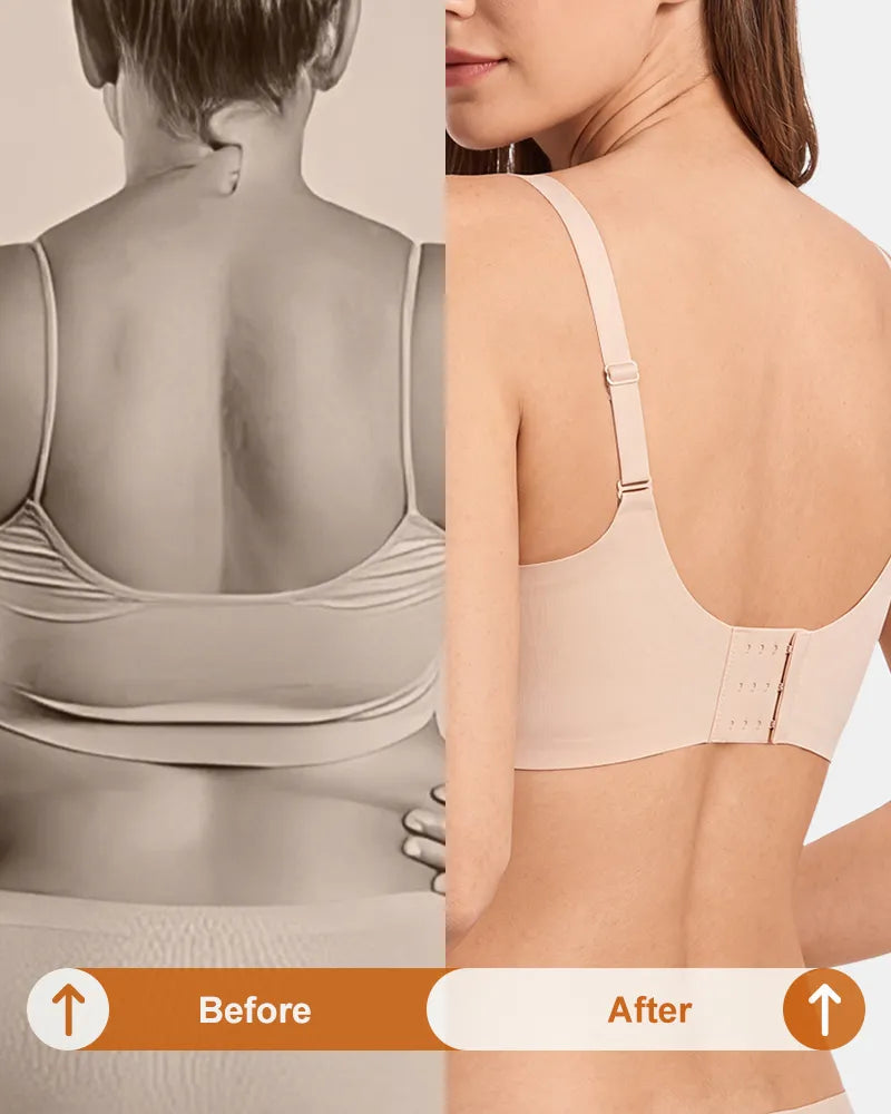 Women's Scalloped Seamless Back Smoothing Support Jelly Bra - Soft Intention-Details-6