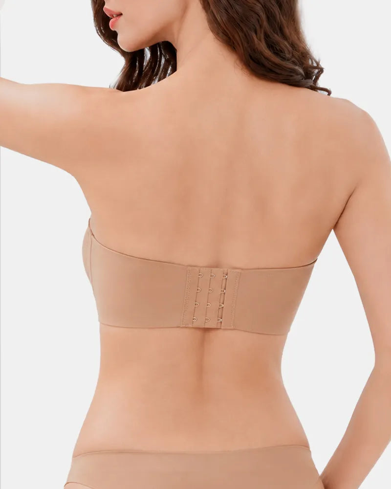 Seamless Halter Strapless Bra with Anti Slip Underwire Support