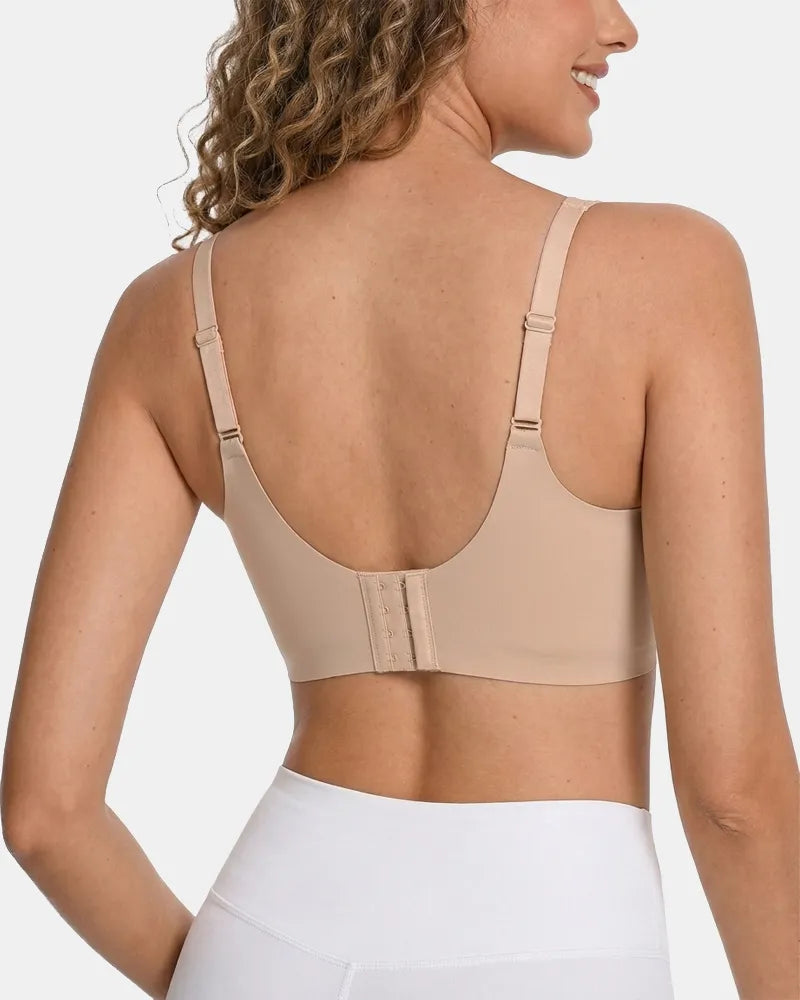 Women's Seamless Lift Jelly Bra Breathable Teardrop Hollow - Light Nude - Soft Intention-3