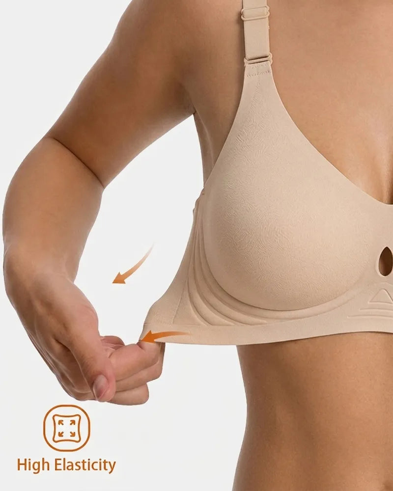 Women's Seamless Lift Jelly Bra Breathable Teardrop Hollow - Soft Intention-Details-7