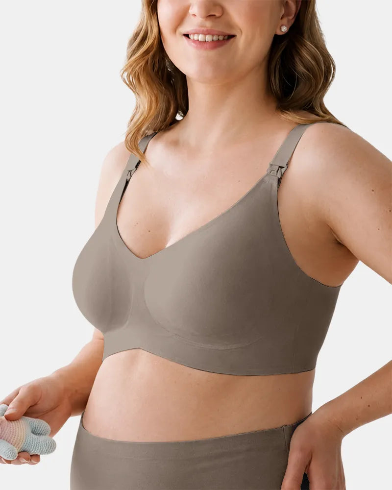 Seamless Nursing Bra with Easy Clips
