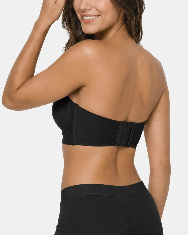 Seamless Strapless Bandeau Bra with Anti Slip Stay Up Support