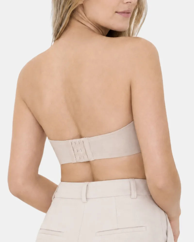Seamless Strapless Minimizer Bra with Secure Anti Slip Support