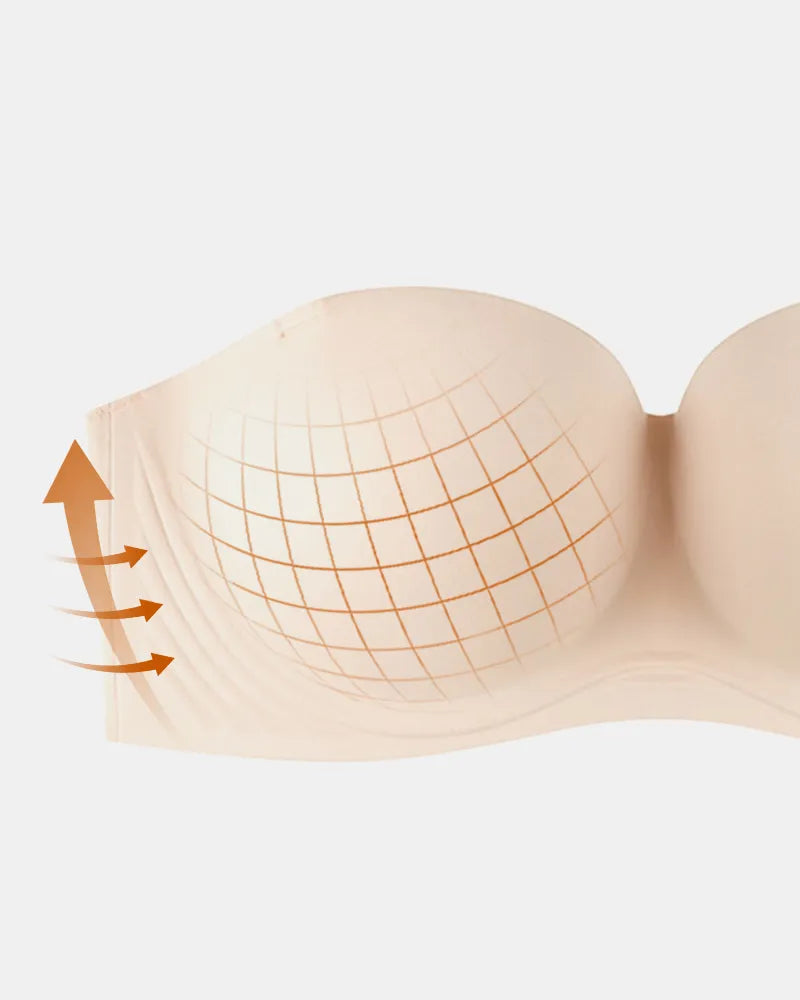 Seamless Strapless Minimizer Bra with Secure Anti Slip Support