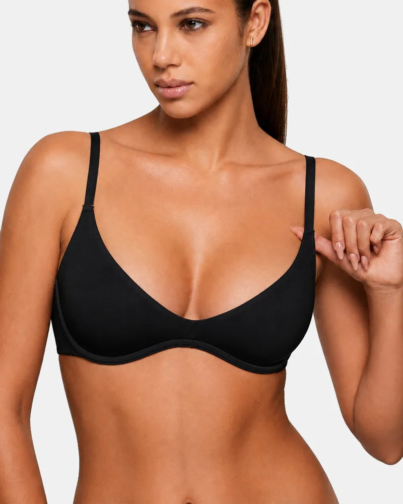 Unpadded Balconette Bra with Natural Lift