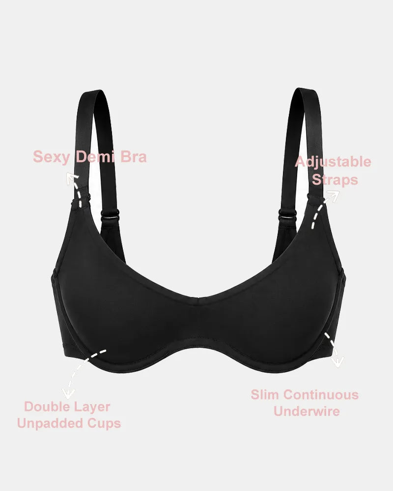 Unpadded Balconette Bra with Natural Lift
