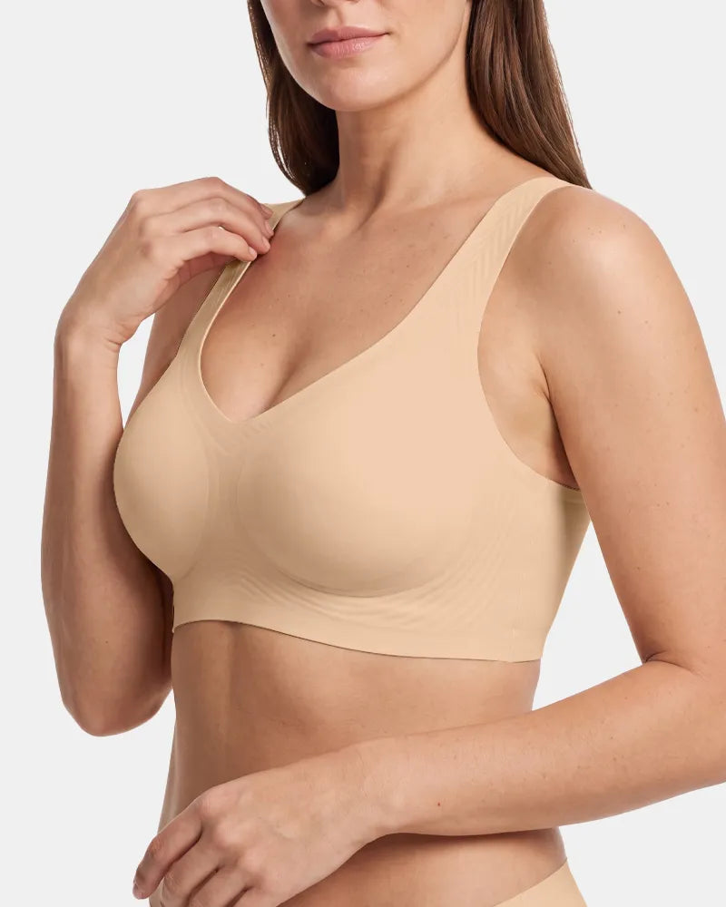 Women's Upgraded Summer Jelly Wireless T-Shirt Bra - Light Nude - Soft Intention-2