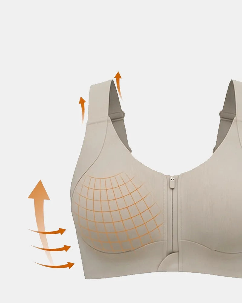 Women's Wireless Front Zipper Bra - Soft Intention-Details-6