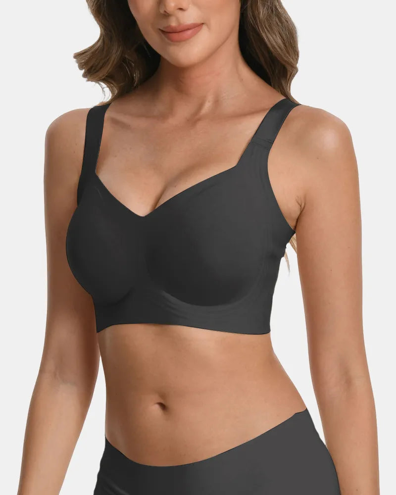 Women's Wireless Full Coverage Jelly Bra - Black - Soft Intention-1