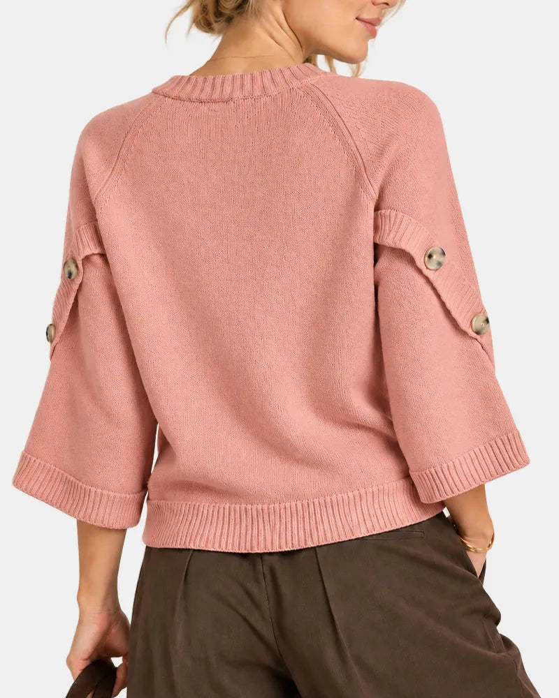 Women's 3/4 Sleeve Knit Sweater