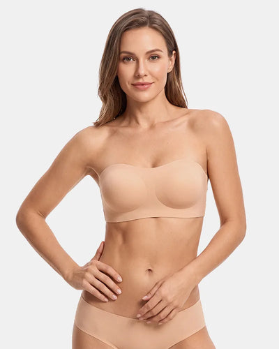 Anti Slip Crossover Seamless Strapless Bandeau Bra