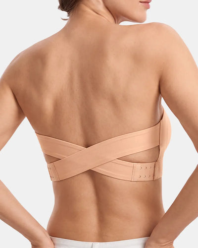 Anti Slip Crossover Seamless Strapless Bandeau Bra