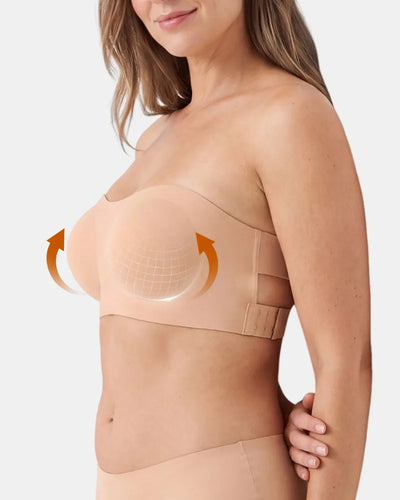 Anti Slip Crossover Seamless Strapless Bandeau Bra