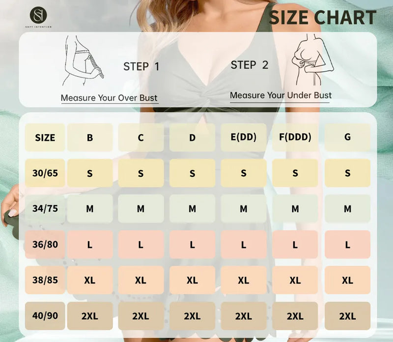 Scalloped Laser-Cut One-piece Swimdress Size Chart