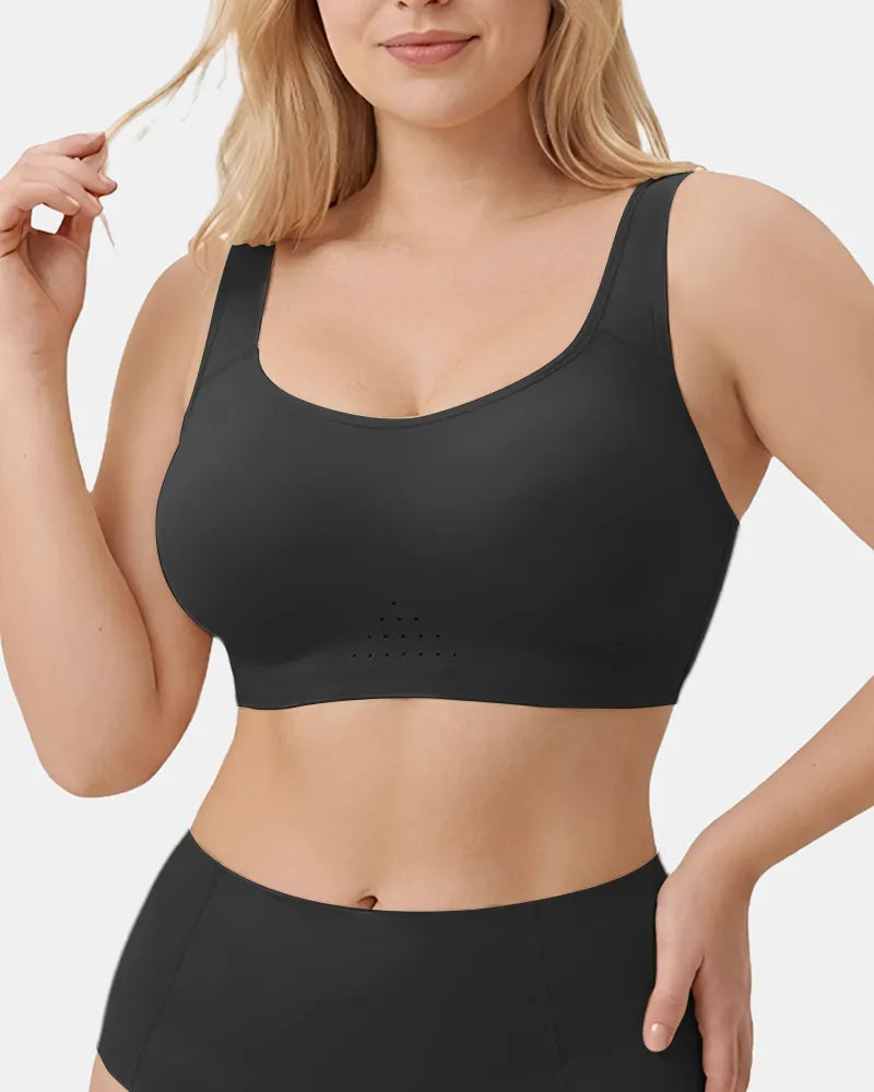 Breathable Seamless Full Coverage Bra with Cooling Airflow Vents