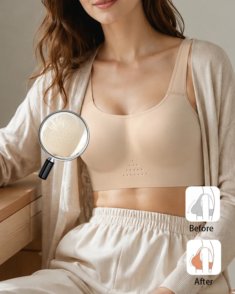 Breathable Seamless Full Coverage Bra with Cooling Airflow Vents