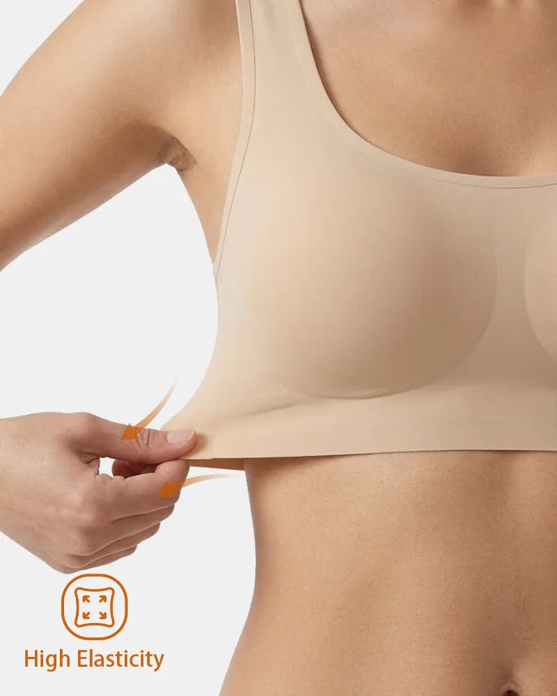 Breathable Seamless Full Coverage Bra with Cooling Airflow Vents