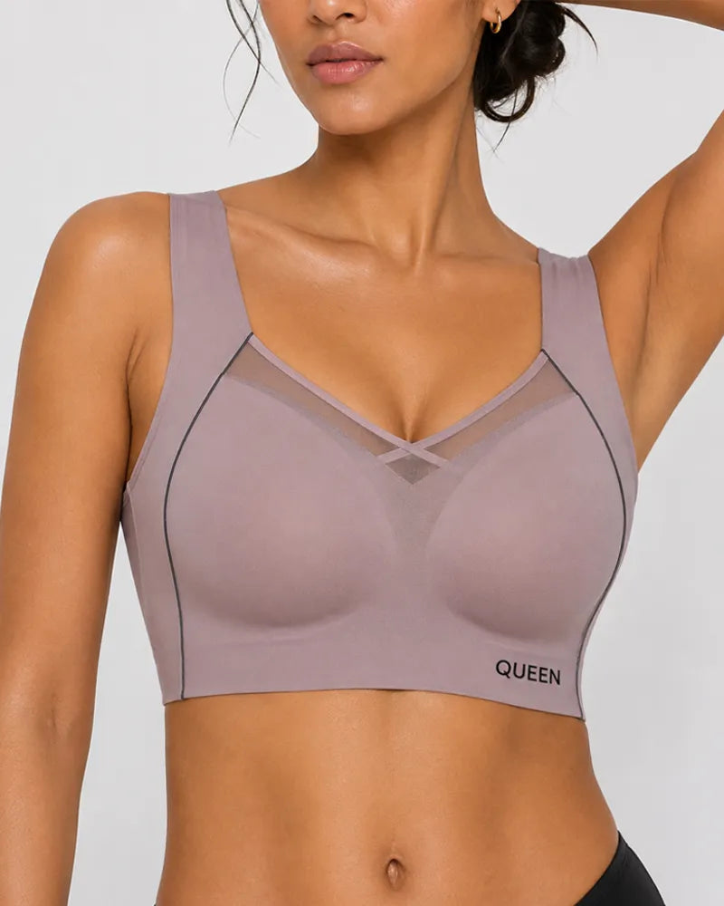 Cross Back Wireless Bra with Posture Lift