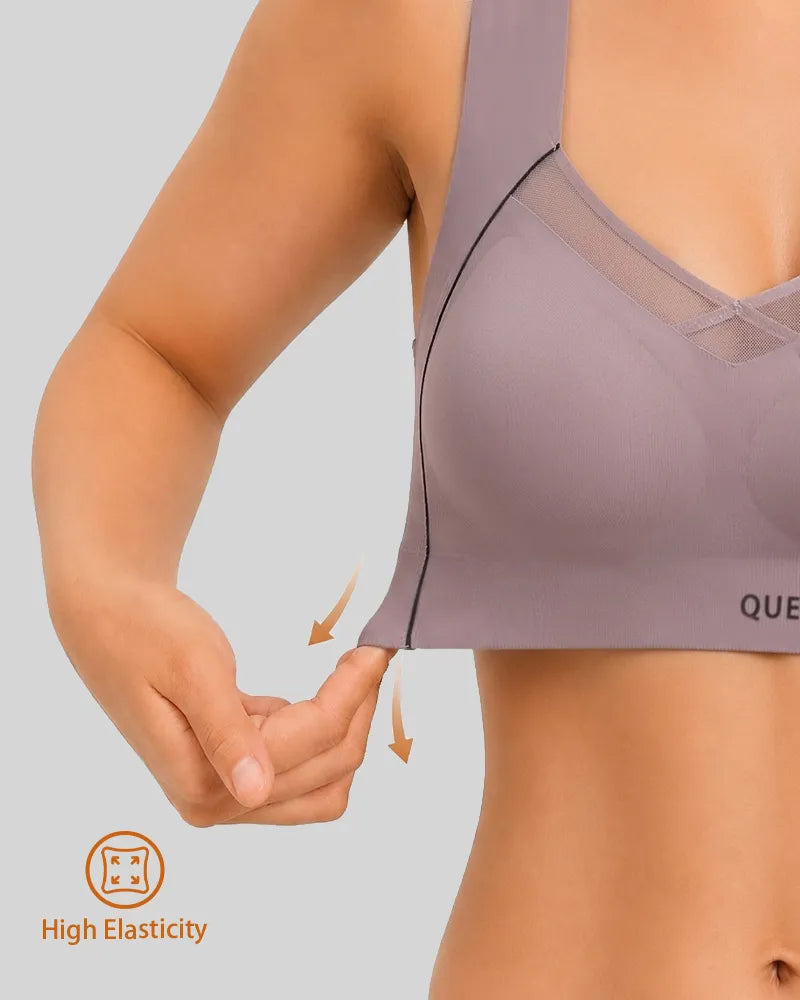 Cross Back Wireless Bra with Posture Lift