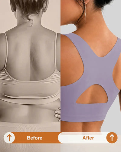 Cross Back Wireless Bra with Posture Lift