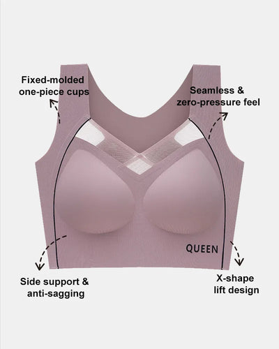 Cross Back Wireless Bra with Posture Lift