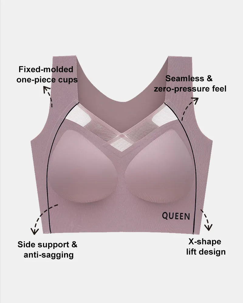 Cross Back Wireless Bra with Posture Lift